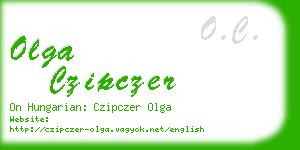 olga czipczer business card